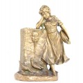 statueta art nouveau - vaza/suport encrier. sculptura in bronz.Franta cca 1880